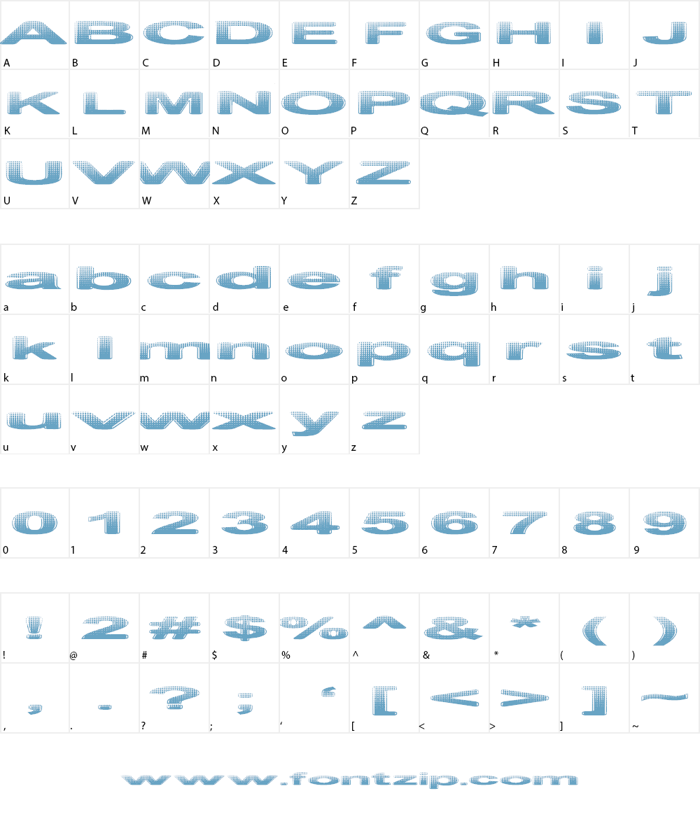 Philtered Phont Font Character